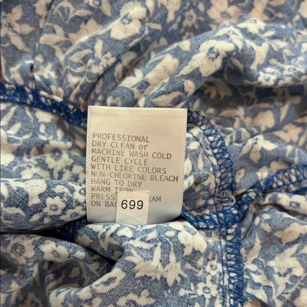 Rachel Zoe Blue and White Floral Tiered Mini Skirt - Picture 8 of 10